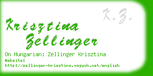krisztina zellinger business card